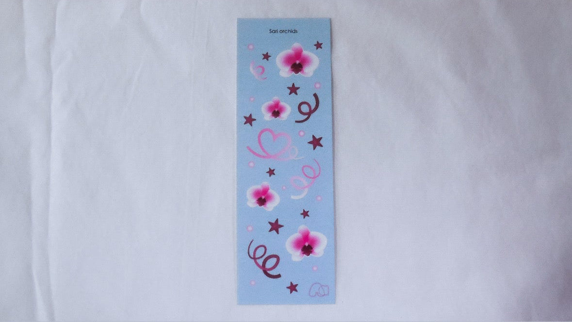 Sari orchid sticker sheet